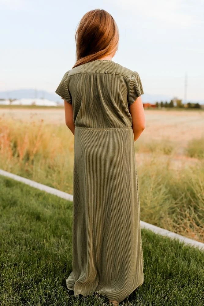 BB Custom Youth Athena Pleated Maxi Dress | Sage Maxi Dresses 8 BB Custom Youth Athena Pleated Maxi Dress | Sage Maxi Dresses