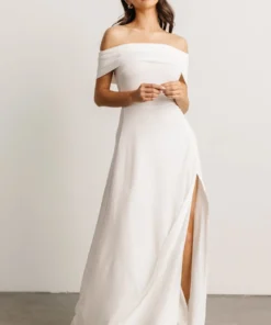 DD Zada Off Shoulder Maxi Dress | Off White Dresses