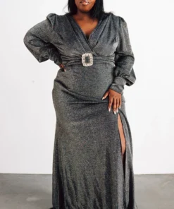 Soi Zae Shimmer Gown | Black Multi 18 Soi Zae Shimmer Gown | Black Multi