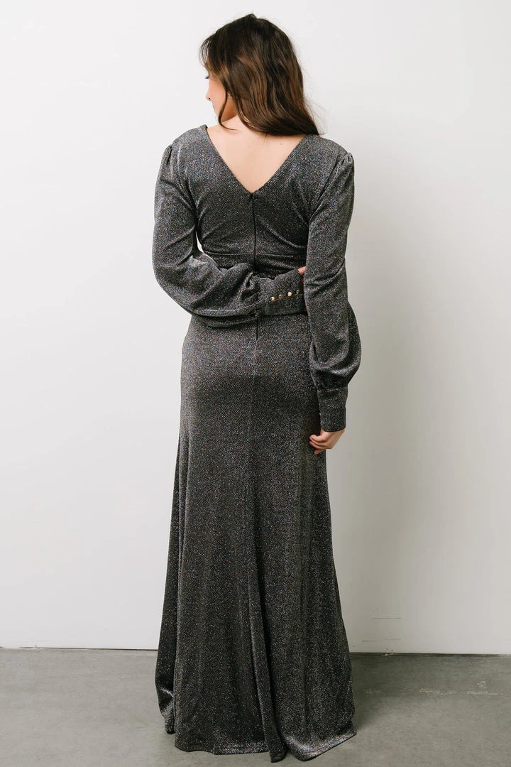 Soi Zae Shimmer Gown | Black Multi 7 Soi Zae Shimmer Gown | Black Multi