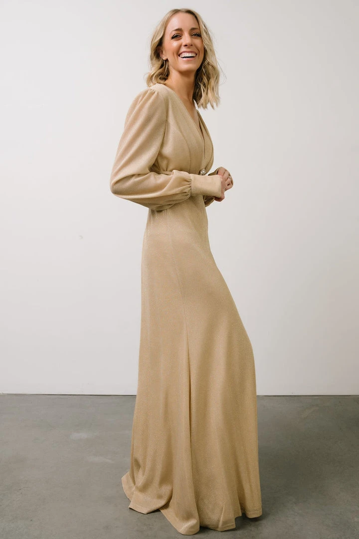 Soi Zae Shimmer Gown | Gold Dresses 3 Soi Zae Shimmer Gown | Gold Dresses