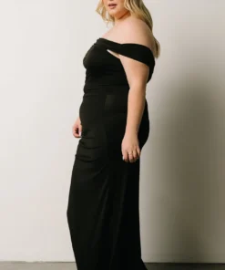 DD Zaire Off Shoulder Maxi Dress | Black Dresses