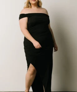 DD Zaire Off Shoulder Maxi Dress | Black Dresses