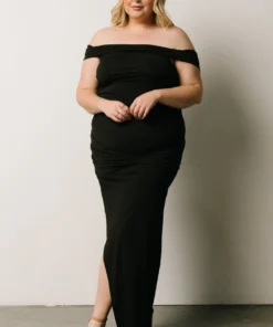 DD Zaire Off Shoulder Maxi Dress | Black Dresses