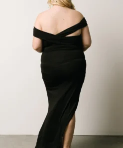DD Zaire Off Shoulder Maxi Dress | Black Dresses
