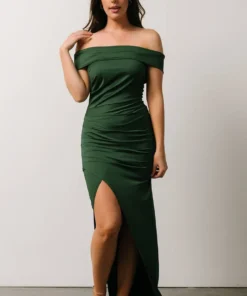 DD Zaire Off Shoulder Maxi Dress | Green