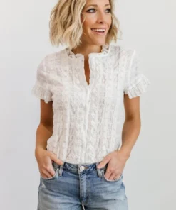 HAY Zara Lace Top | White