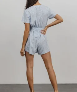 BS Zinnia Romper | Light Blue Floral 13 BS Zinnia Romper | Light Blue Floral